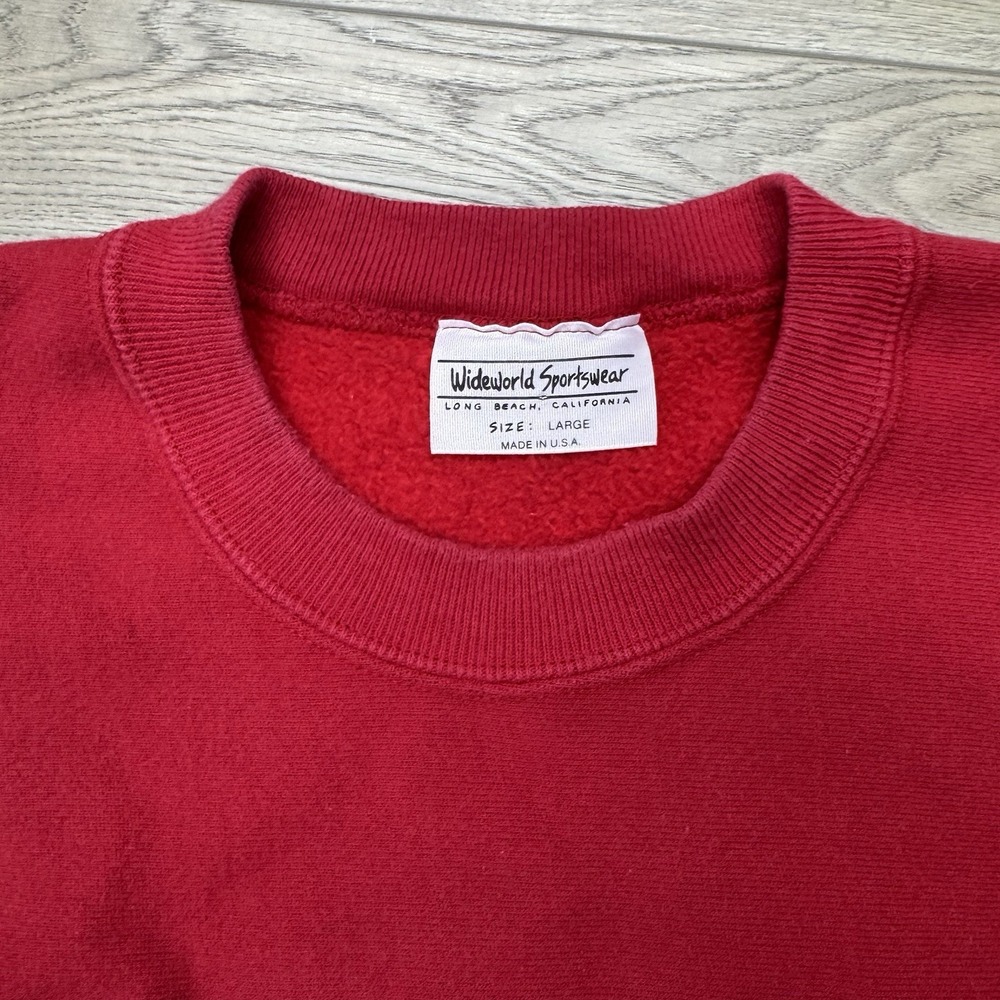 VTG Nebraska Cornhuskers Crewneck Pullover 1990 MiUSA Sz L College - Picture 4 of 7